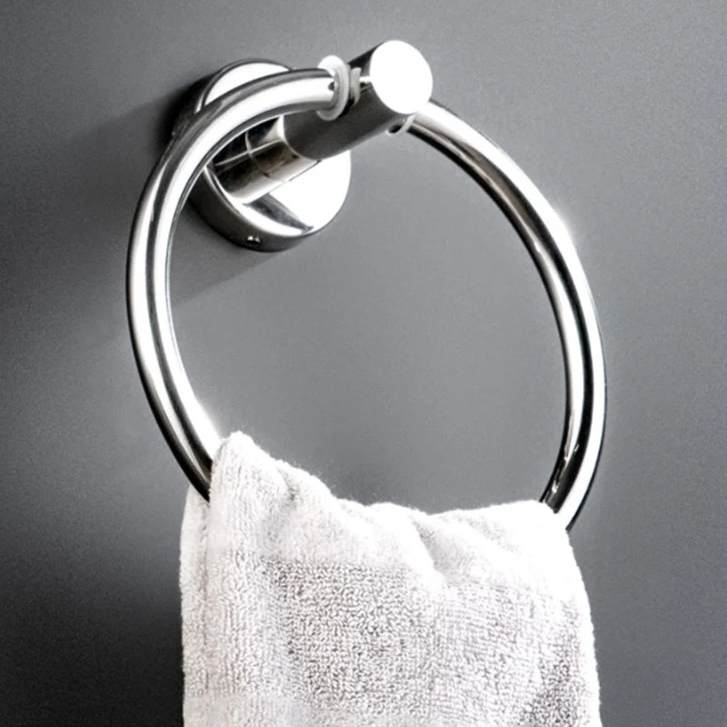 Kit de accesorios de baño moderno, barra de toalla de acero inoxidable, estante de baño, juego de baño Clearhalo
