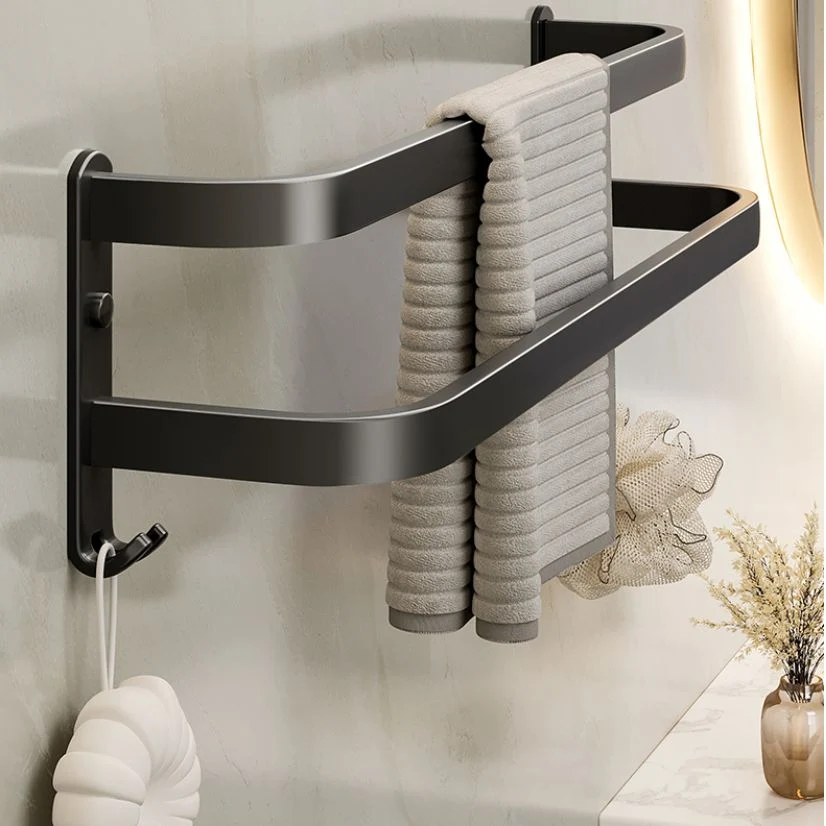 Kit de accesorios de baño moderno, estante de baño negro, juego de accesorios para baño Clearhalo