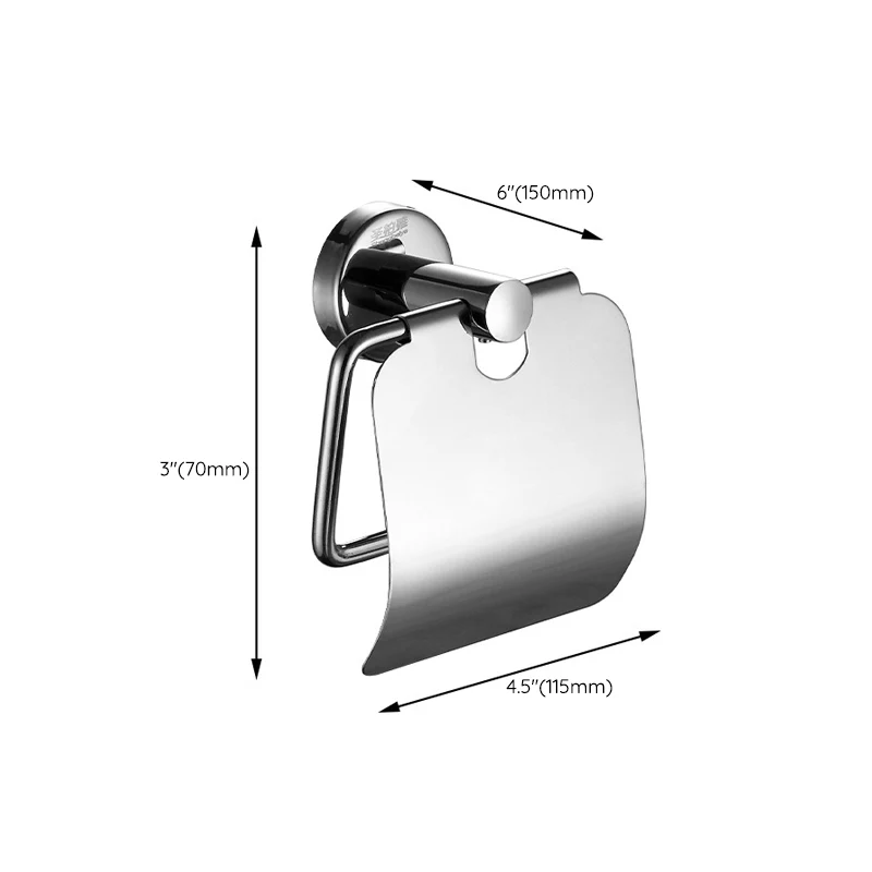 Kit de accesorios de baño moderno, estante de baño, soporte de papel, herrajes de baño plateados Clearhalo