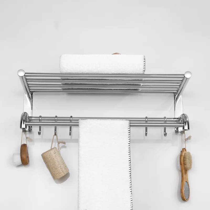 Kit de accesorios de baño moderno, estante de baño de acero inoxidable, juego de baño Clearhalo