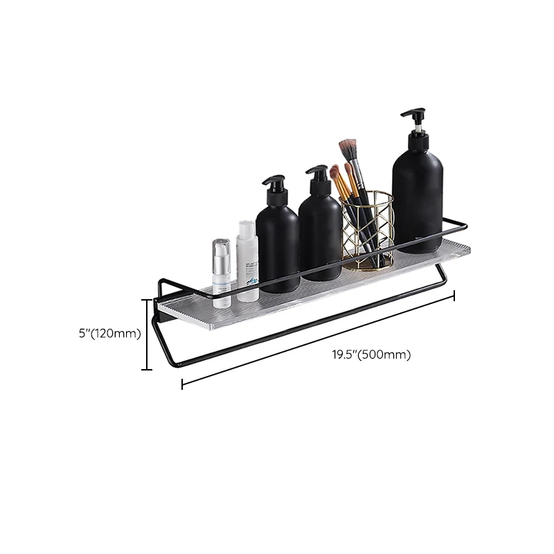 Kit de accesorios de baño moderno, estante para baño, toallero y ganchos para bata incluidos. Clearhalo