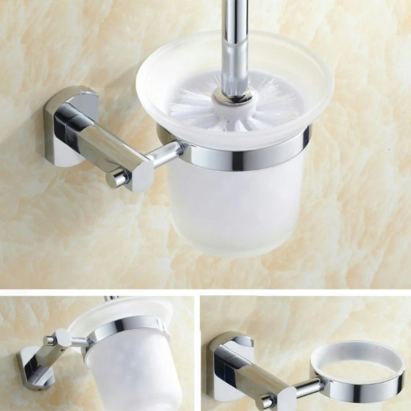 Kit de accesorios de baño moderno, soporte de papel, barra de toalla, juego de baño de acero inoxidable Clearhalo