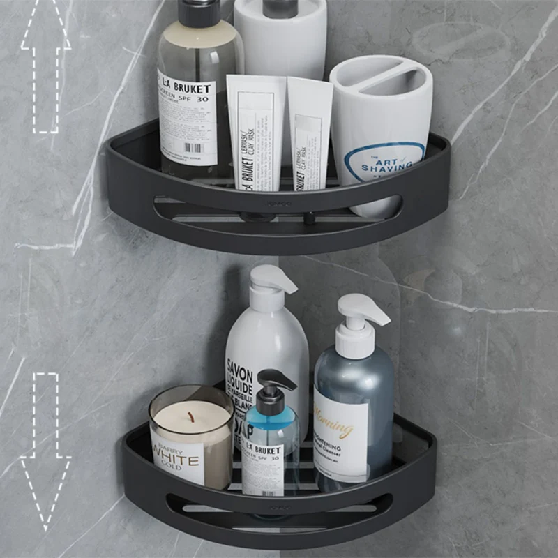 Kit de accesorios de baño moderno, soporte de papel negro, estante de baño, juego de accesorios para baño Clearhalo