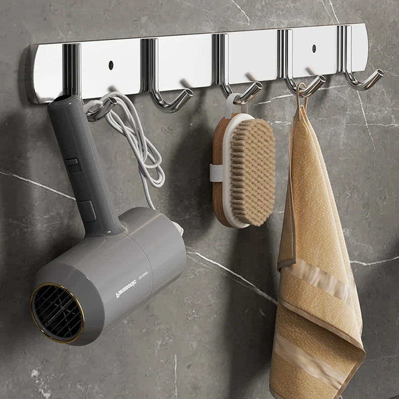 Kit de accesorios de baño moderno, soporte de papel, estante de baño, herrajes de baño de acero inoxidable Clearhalo