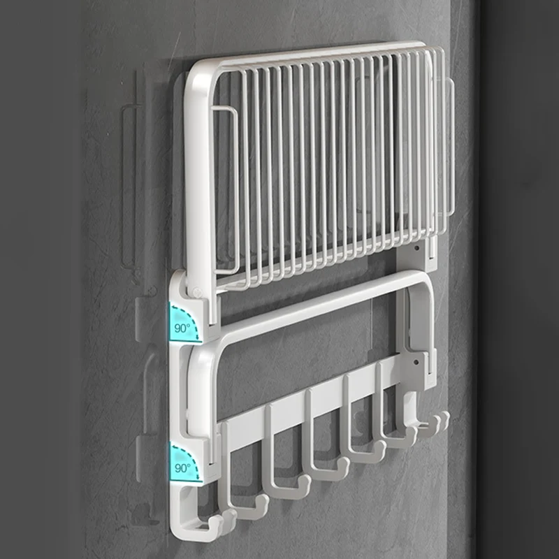 Kit de accesorios de baño moderno, soporte de papel blanco, estante de baño, juego de accesorios para baño Clearhalo