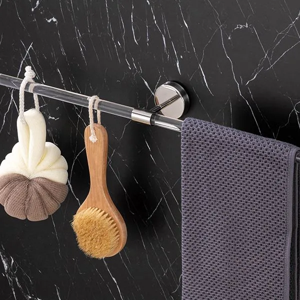 Kit de accesorios de baño moderno, toallero, accesorios de baño plateados/dorados/negros Clearhalo