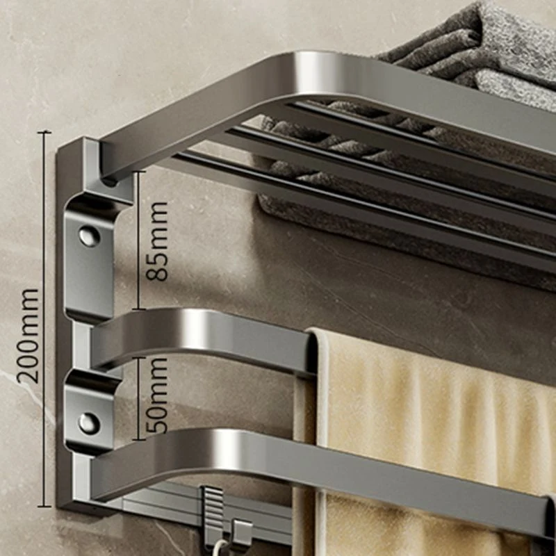 Kit de accesorios de baño moderno, toallero gris, estante de baño, accesorios de baño Clearhalo