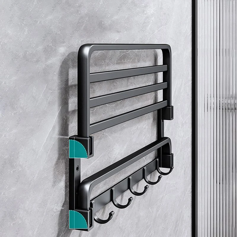 Kit de accesorios de baño negro moderno, toallero, accesorios de baño Clearhalo