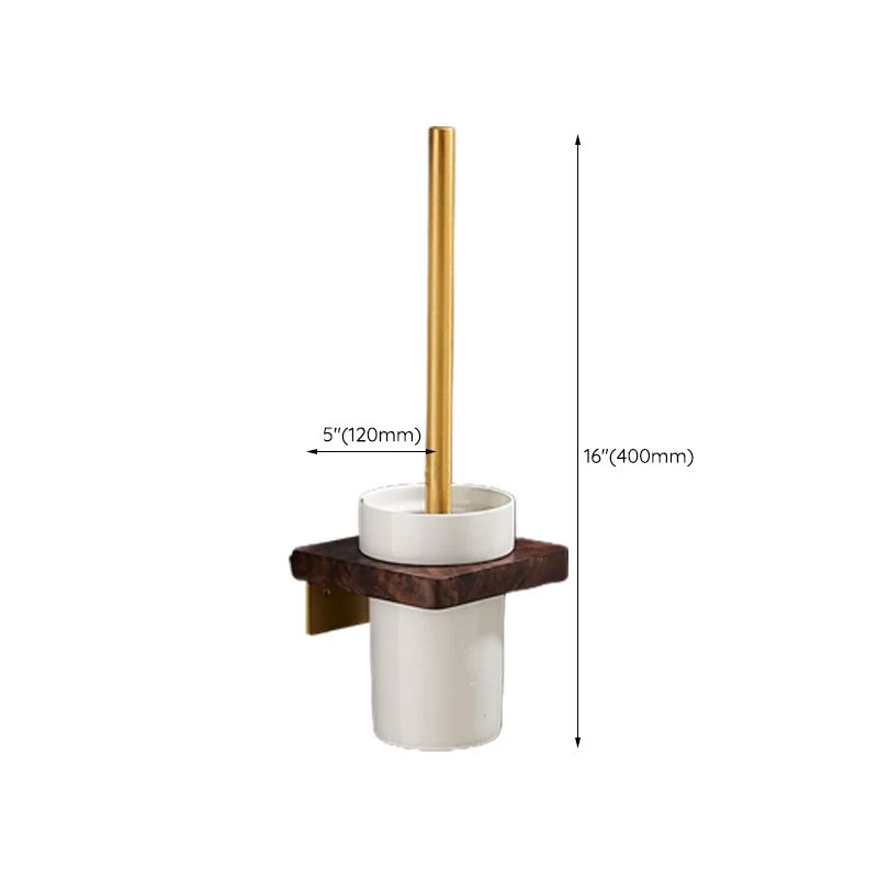 Kit de accesorios de baño tradicional estante de baño soporte de papel juego de baño dorado Clearhalo