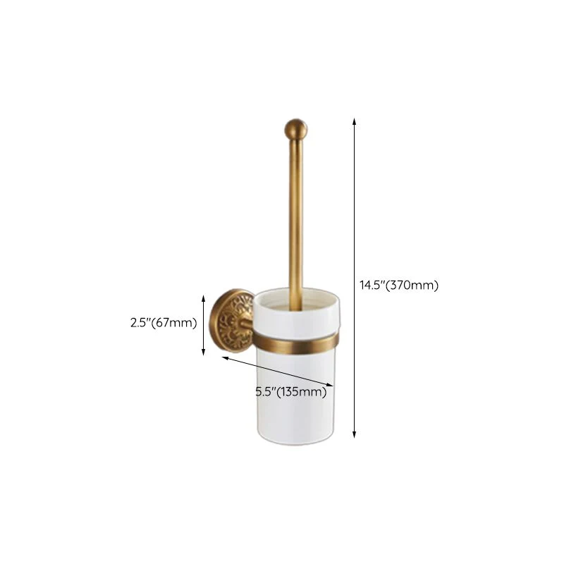 Kit de accesorios de baño tradicional Juego de baño con soporte de papel dorado Clearhalo