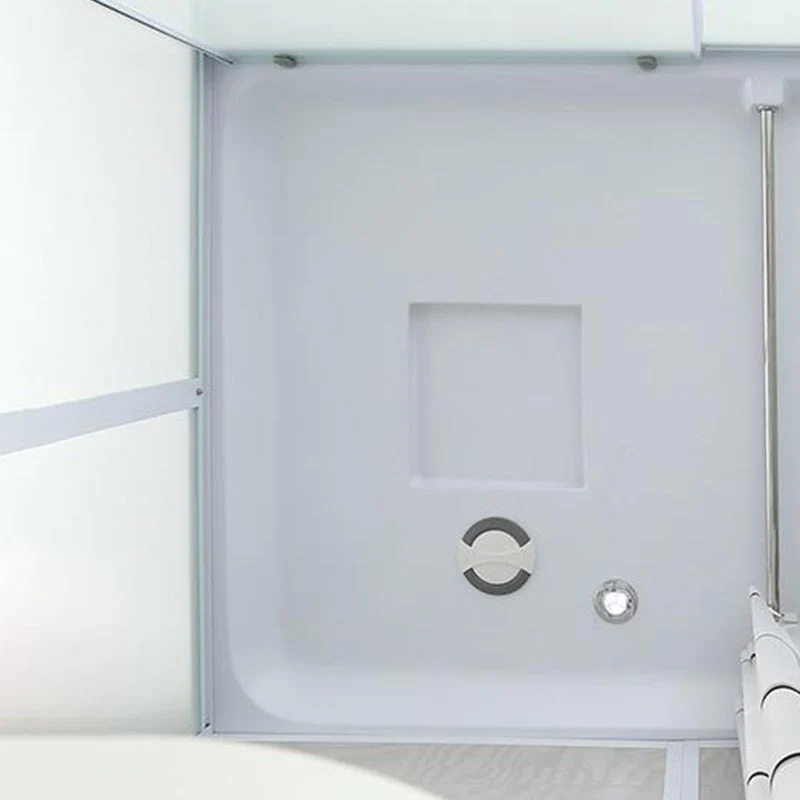 Kit de ducha rectangular deslizante individual Cabina de ducha con marco templado Clearhalo