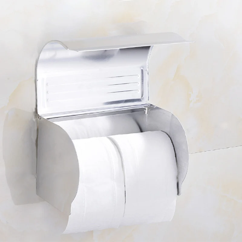 Kit moderno de accesorios de baño con estante de baño y soporte de papel de acero inoxidable Clearhalo