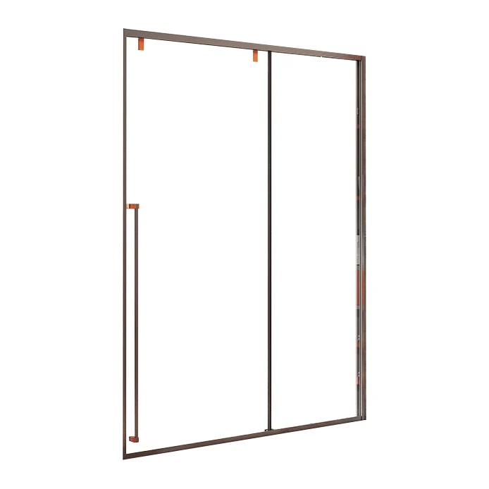 Las puertas de ducha semi sin marco de plata escogen la puerta corrediza del baño de la ducha Clearhalo