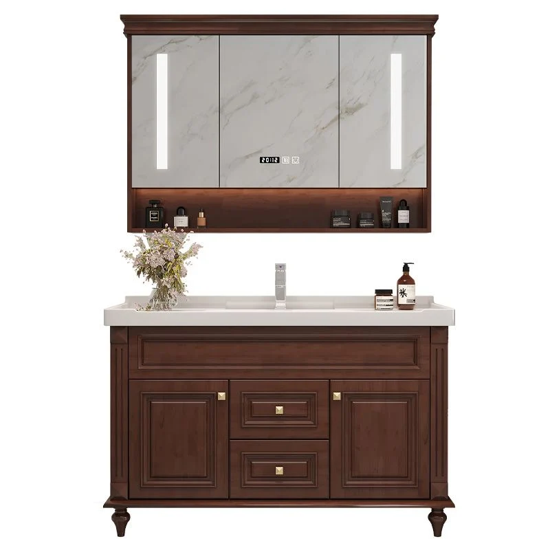 Lavabo individual moderno, lavabo de baño independiente, tocador con espejo Clearhalo
