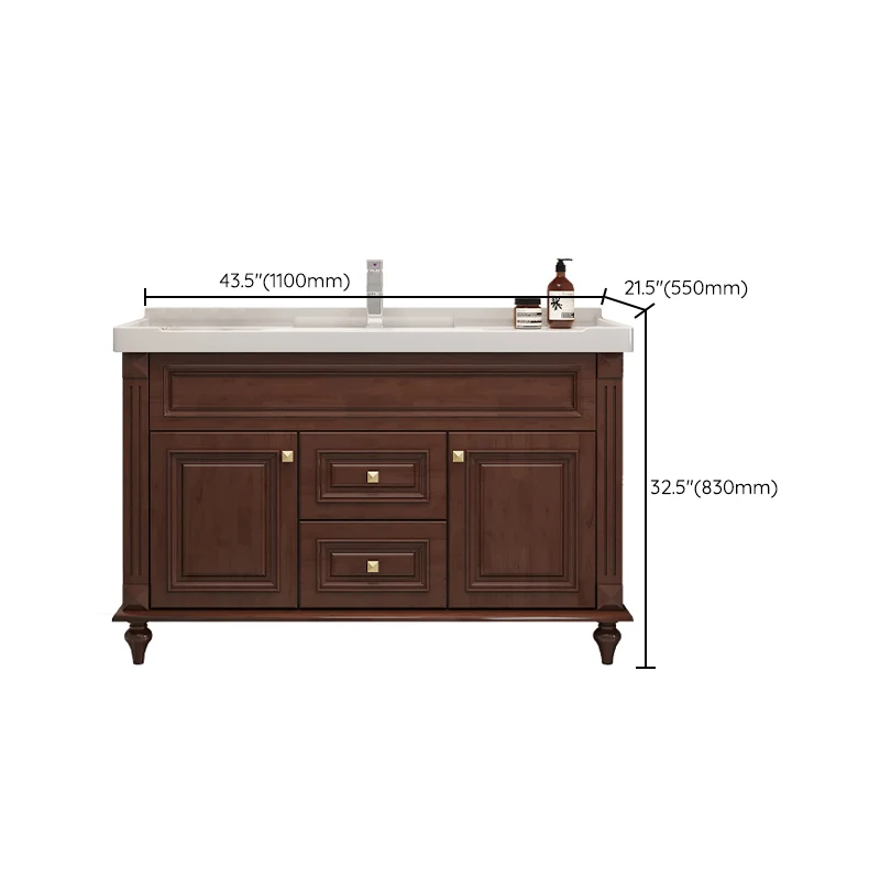 Lavabo individual moderno, lavabo de baño independiente, tocador con espejo Clearhalo