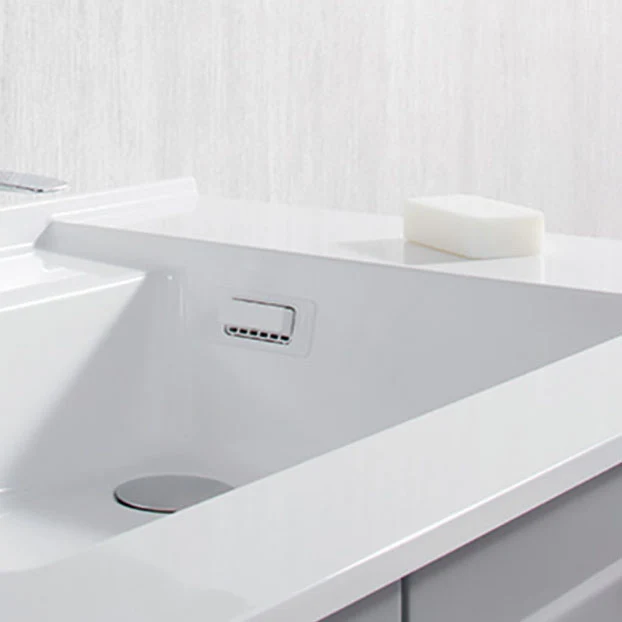Lavabo moderno independiente incluido tocador de baño con grifo para baño Clearhalo