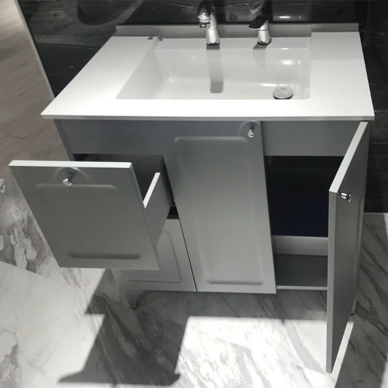 Lavabo moderno independiente incluido tocador de baño con grifo para baño Clearhalo
