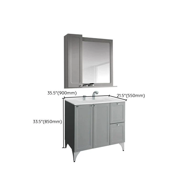 Lavabo moderno independiente incluido tocador de baño con grifo para baño Clearhalo