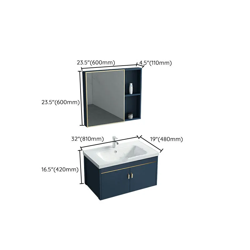 Lavabo de montaje en pared incluido tocador de baño con grifo para baño Clearhalo