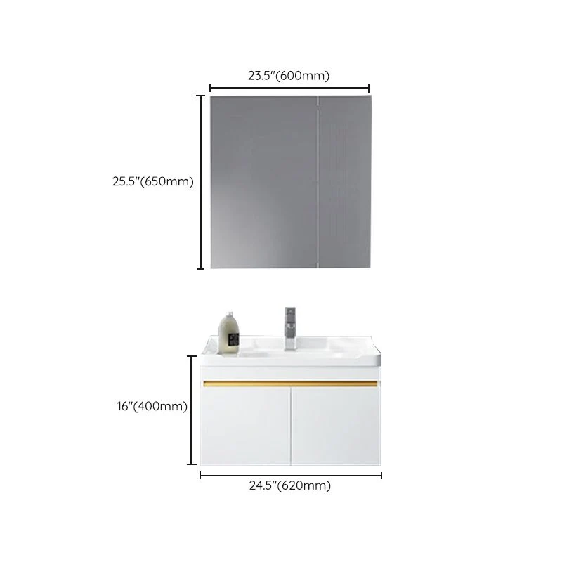 Magnífico gabinete de tocador de baño con tocador de madera que ahorra espacio y gabinete con espejo Clearhalo
