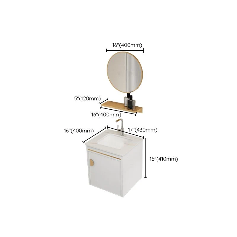 Magnífico mueble para lavabo, tocador estándar independiente con espejo para ahorrar espacio Clearhalo