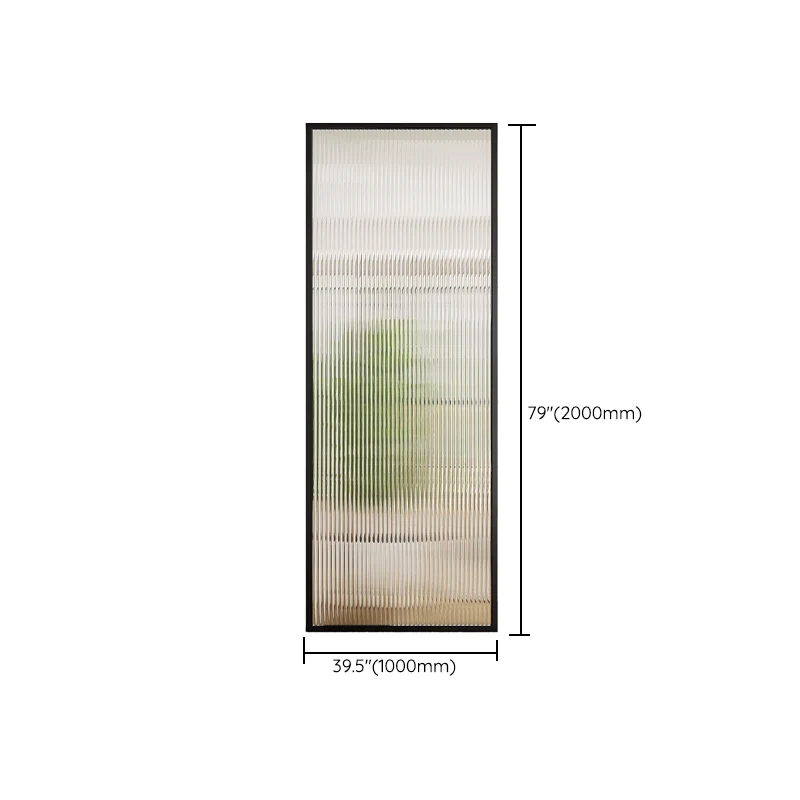 Mampara de baño de vidrio templado para baño simple, pantalla de división fija de fotograma completo Clearhalo