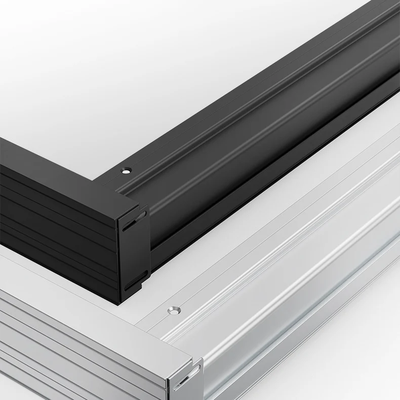 Mampara de ducha con manijas dobles deslizantes lineales Mampara de ducha semi-frameless de metal Clearhalo