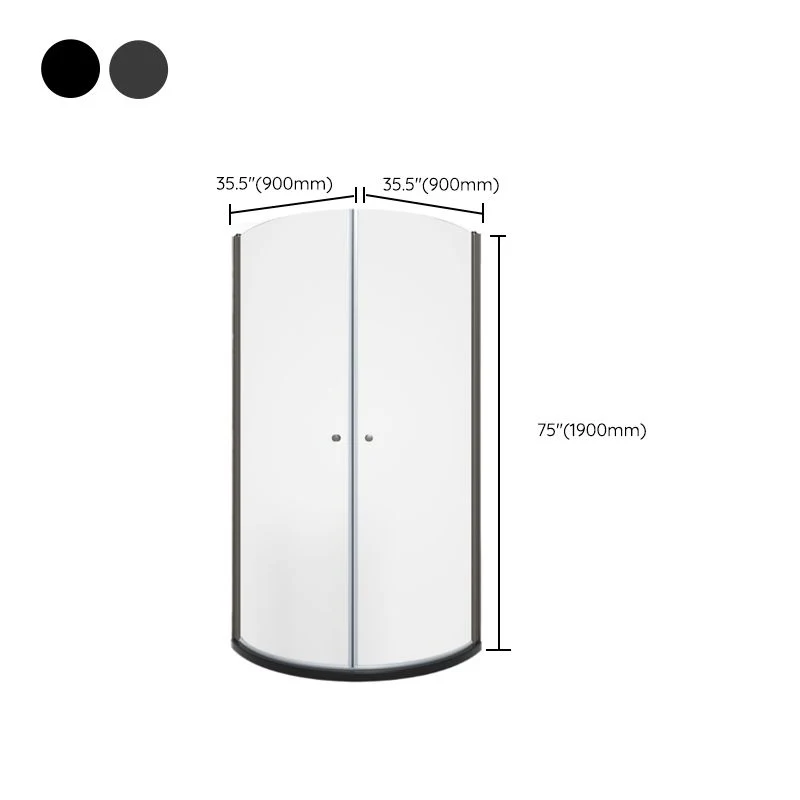 Mampara de ducha con puerta con bisagras Mampara de ducha Semi-Frameless de vidrio templado Clearhalo
