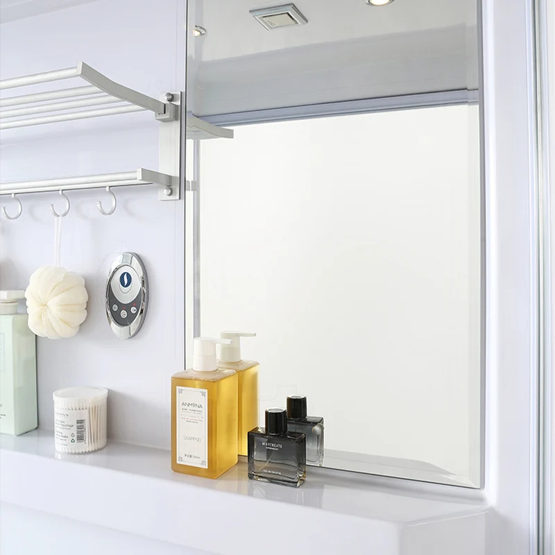 Mampara de ducha contemporánea Mampara de ducha rectangular esmerilada en blanco Clearhalo