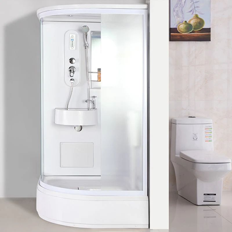 Mampara de ducha corrediza doble Mampara de ducha con marco de vidrio transparente Clearhalo