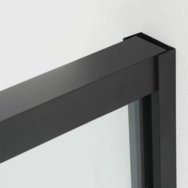 Mampara de ducha deslizante doble Mampara de ducha de vidrio templado transparente enmarcada Clearhalo