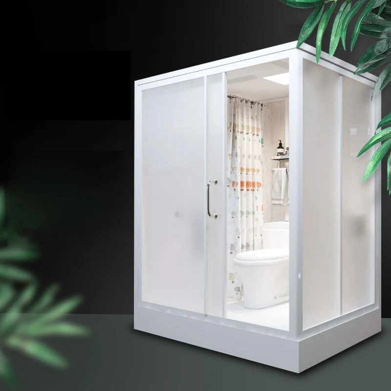 Mampara de ducha esquinera enmarcada Mampara de ducha rectangular con grifo incluido Clearhalo