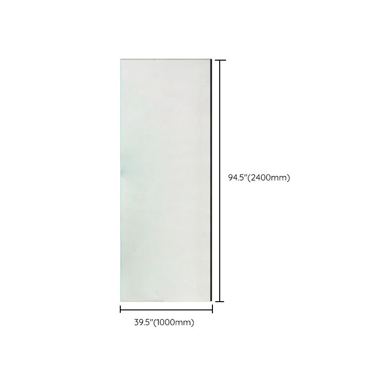 Mampara de ducha fija individual con panel de vidrio fijo transparente moderno Clearhalo