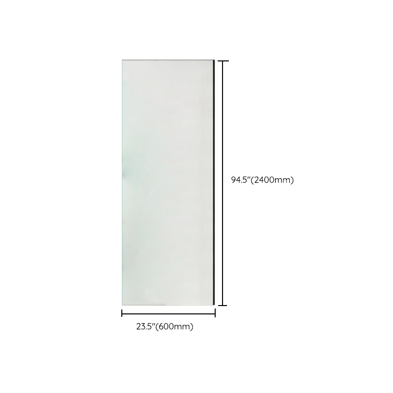 Mampara de ducha fija individual con panel de vidrio fijo transparente moderno Clearhalo