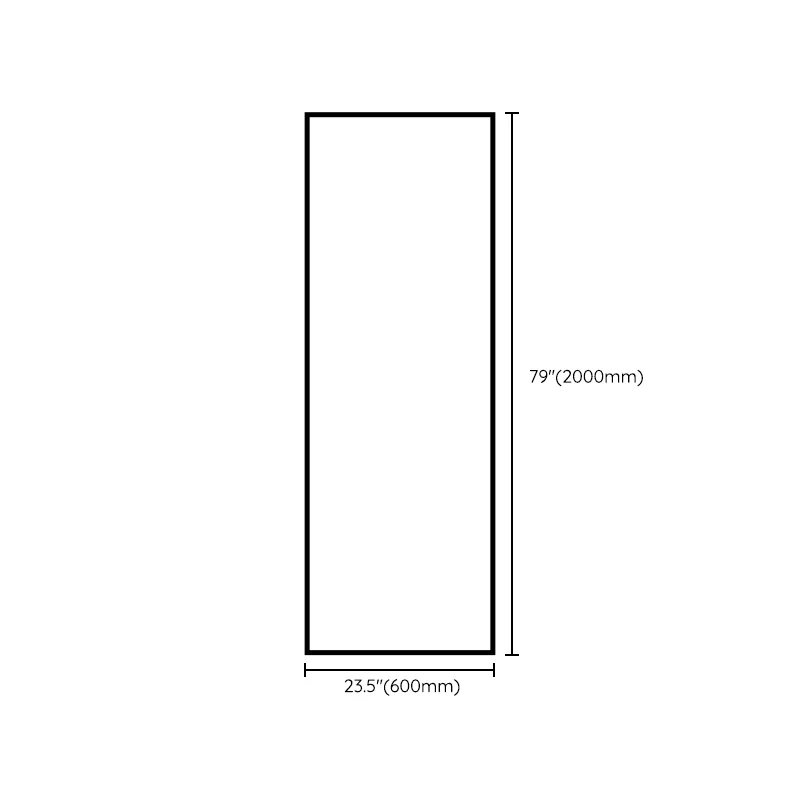 Mampara de ducha impermeable de marco completo negro con panel fijo de media partición Clearhalo