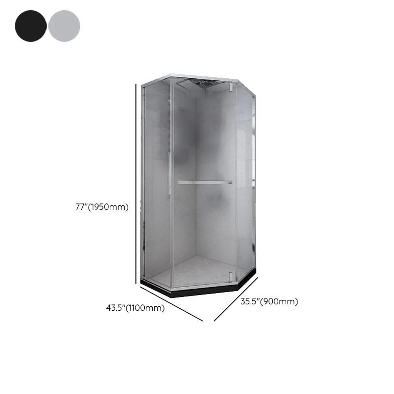 Mampara de ducha Neo-Angle de acero inoxidable 304 con manija de puerta única Clearhalo