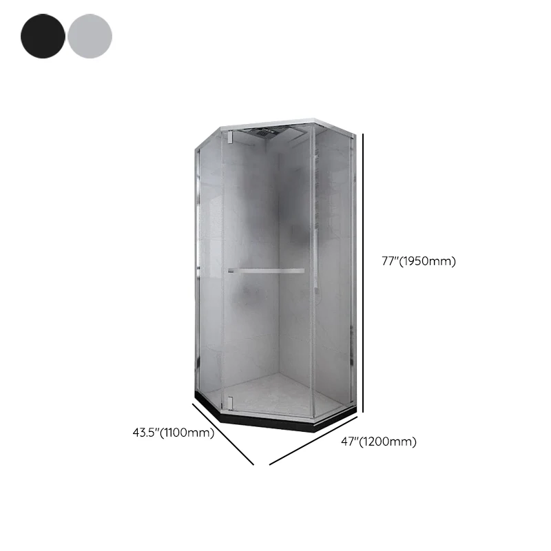 Mampara de ducha Neo-Angle de acero inoxidable 304 con manija de puerta única Clearhalo