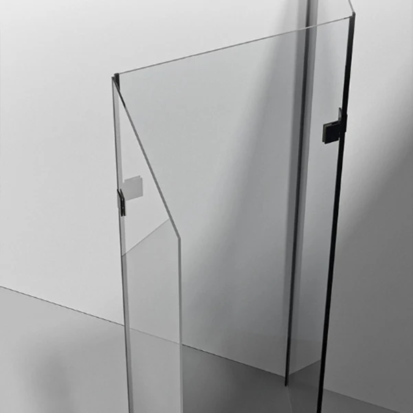 Mampara de ducha plegable semi sin marco Mampara de ducha de vidrio transparente Clearhalo