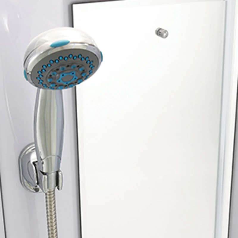 Mampara de ducha rectangular blanca Mampara de ducha de vidrio templado Clearhalo