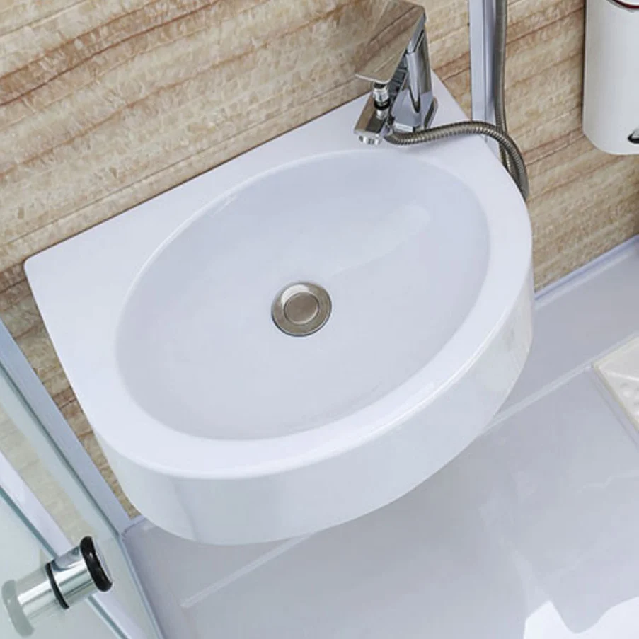 Mampara de ducha rectangular deslizante Mampara de ducha enmarcada con vidrio templado Clearhalo