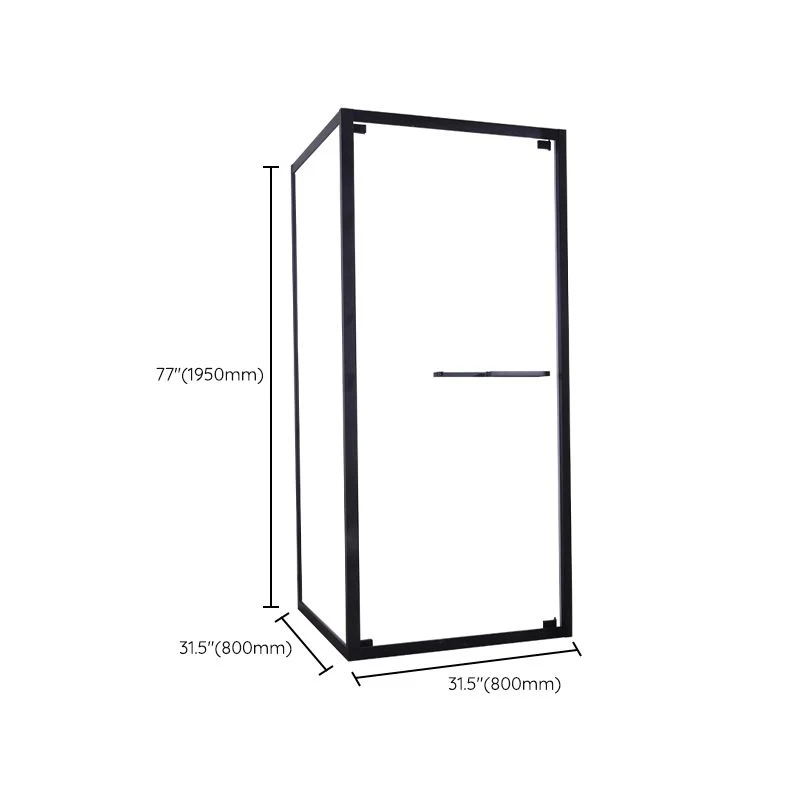 Mampara de ducha Semi-Frameless Mampara de ducha de esquina cuadrada Clearhalo