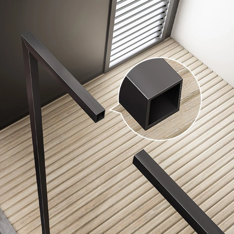 Mampara de ducha semipartida fija de una forma y marco completo en color negro Borrar Clearhalo