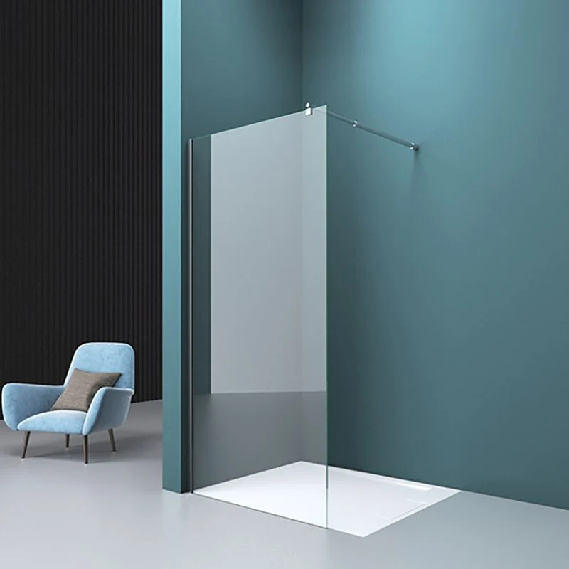 Mampara de ducha tipo alcoba transparente de vidrio templado con cabecera Clearhalo