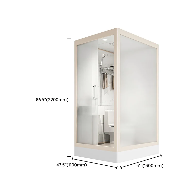Mampara de ducha transparente y esmerilada Kit de ducha de vidrio fácil de limpiar Clearhalo