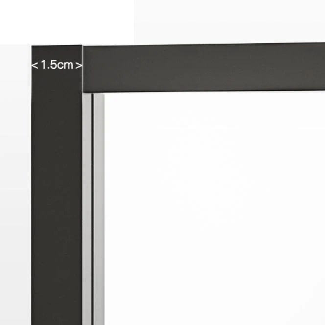 Mampara de ducha de vidrio templado de neoángulo con manijas de puerta doble Clearhalo