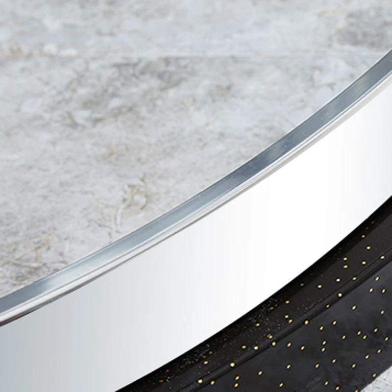 Mampara de ducha de vidrio templado plegable con marco de acero inoxidable de estilo moderno Plata Clearhalo