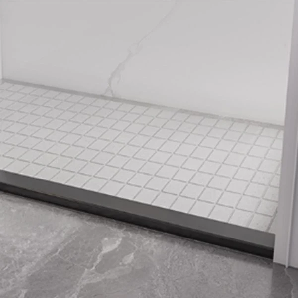 Mampara de ducha de vidrio transparente con puerta de ducha corrediza doble semi sin marco Plata Clearhalo