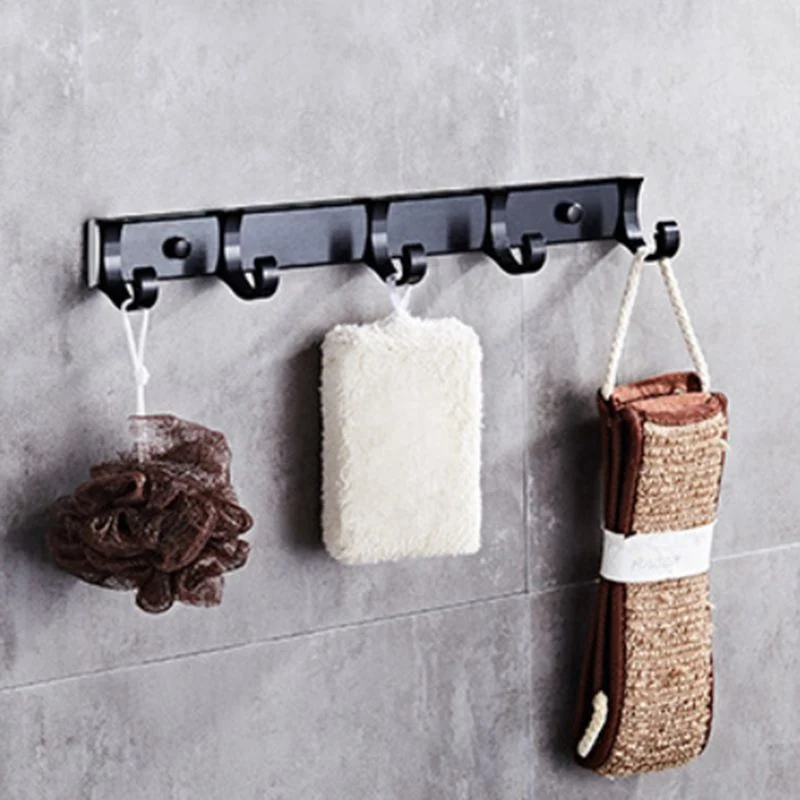 Moderno juego de accesorios de baño de 5/6 piezas con estante para baño/ganchos para bata/barra para toallas Clearhalo