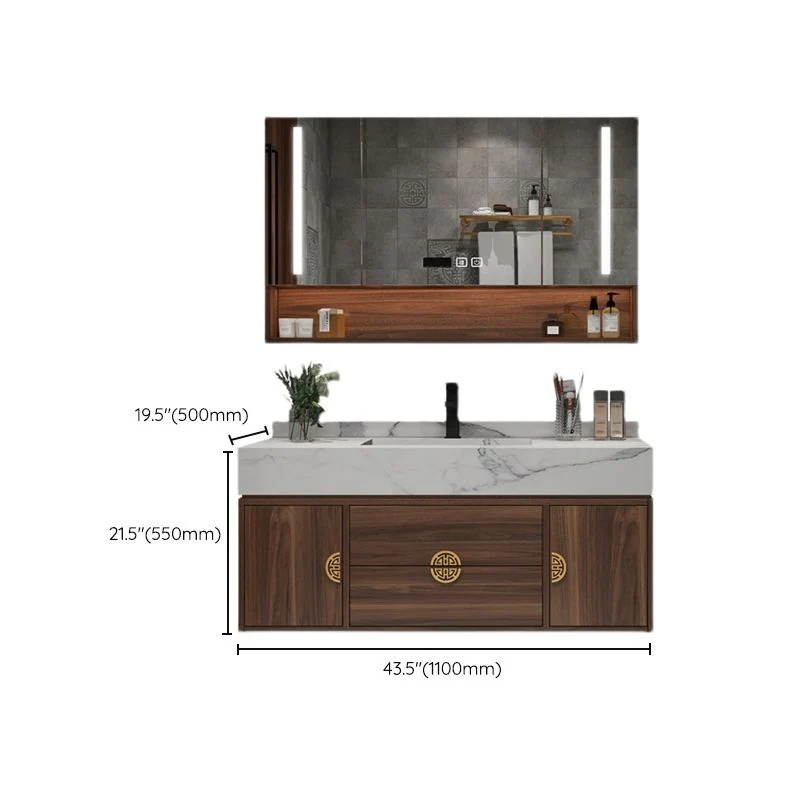 Mueble moderno para fregadero de estilo rural, mármol de Carrara con puerta de cierre suave, juego de tocador para baño Cl...