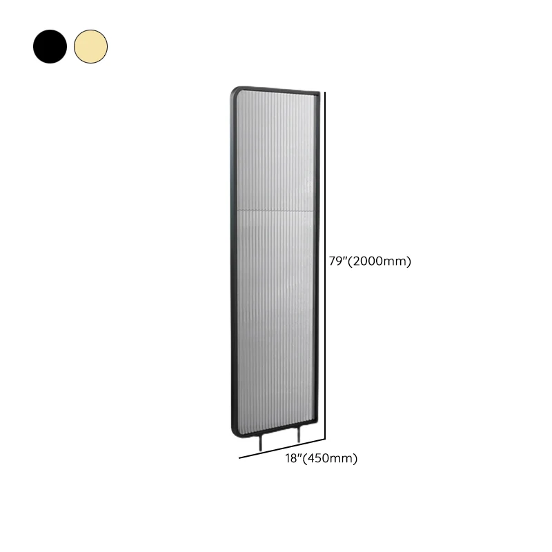 Panel fijo de baño estampado Panel de vidrio fijo templado de metal con herrajes cuadrados Negro Clearhalo